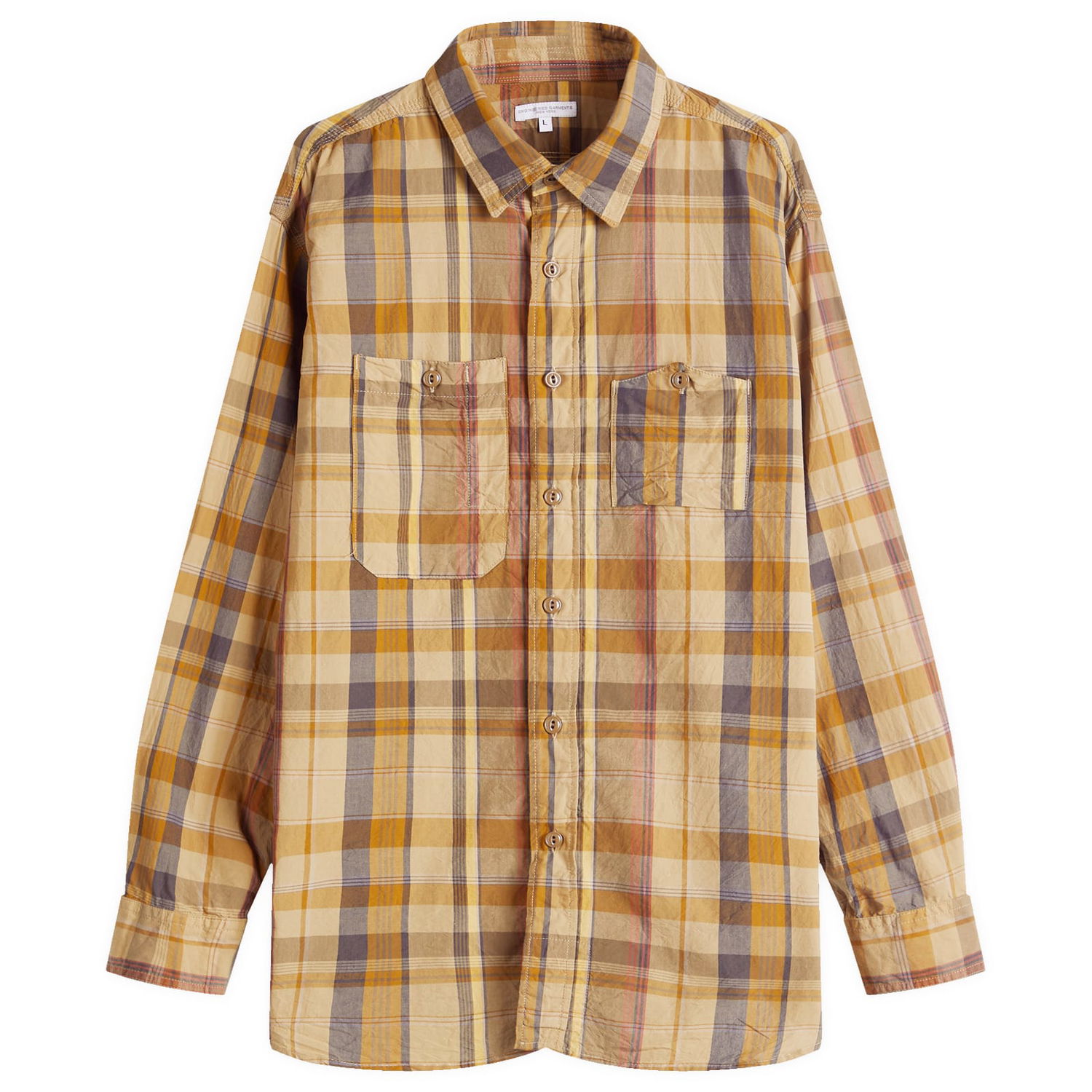 Риза Engineered Garments Engineered Garments Work Shirt, Size Large Кафяво | QT026-ES065, 1