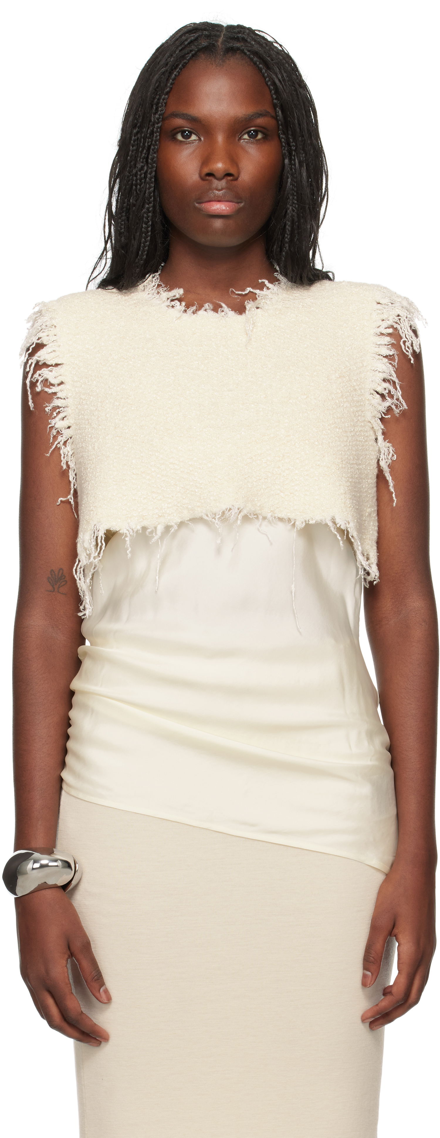 Потник Jil Sander Knit & Slit Tank Top & Camisole Set Бяло | J03FV0113_JTN371, 0