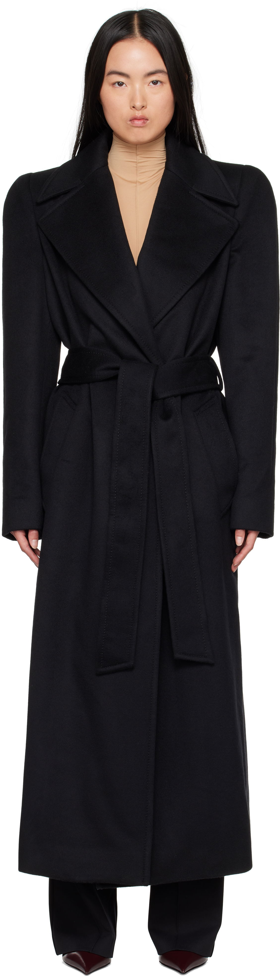 Палта WARDROBE.NYC Rosie Huntington-Whiteley Edition RHW Coat Long Black Черно | W4086R18WO, 0
