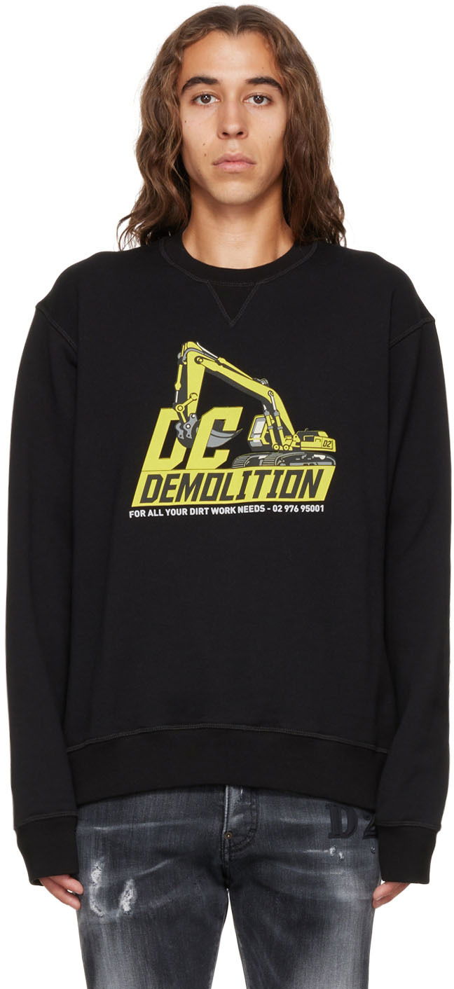 Суитчър DSQUARED2 DC Demolition Graphic Print Sweatshirt Черно | S74GU0638