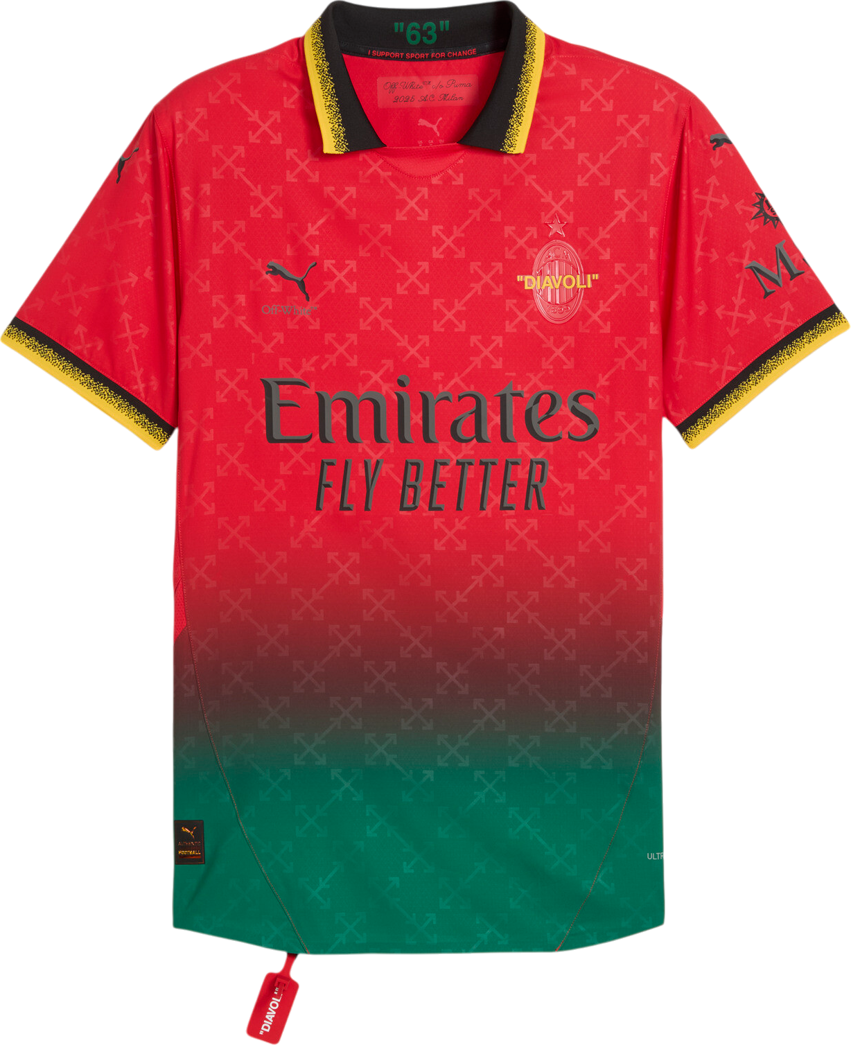 Фланелка Puma AC MILAN OFF-WHITE™ Authentic Jersey Многоцветен | 783000-02, 0