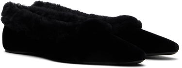 Облекло TOTEME TOTEME Fleece Edge Velvet Ballerina Flats Черно | 251-WAS0183-FB0361, 3