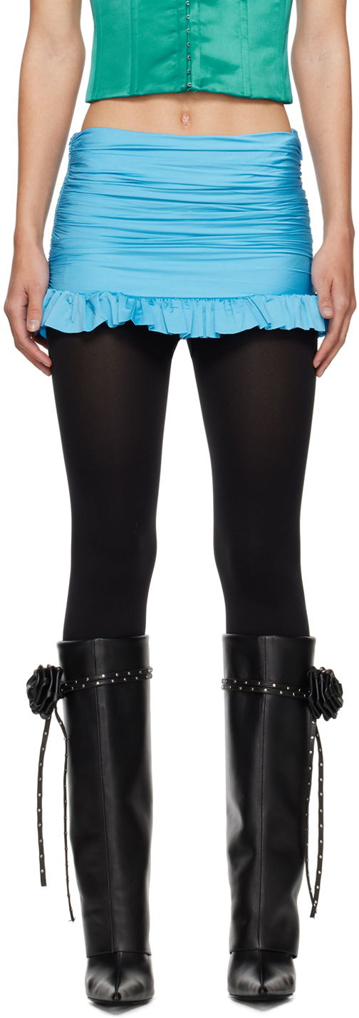 Пола GUIZIO Guizio Ruched Miniskirt Синьо | R24315K017, 0