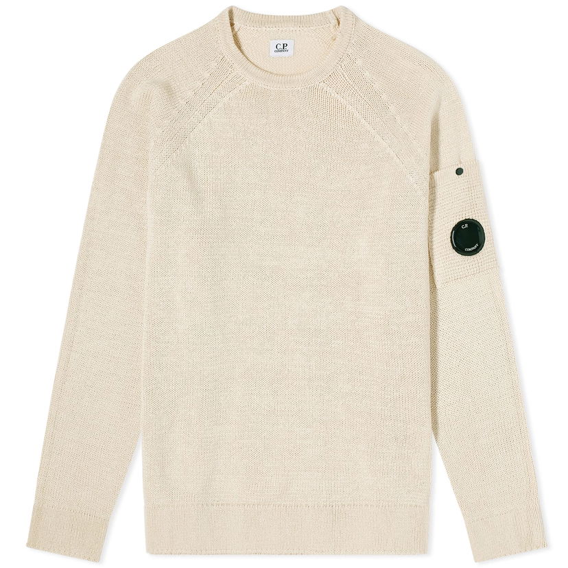 Пуловер C.P. Company Lens Knit Jumper Бежово | 16CMKN124A-006482A-402