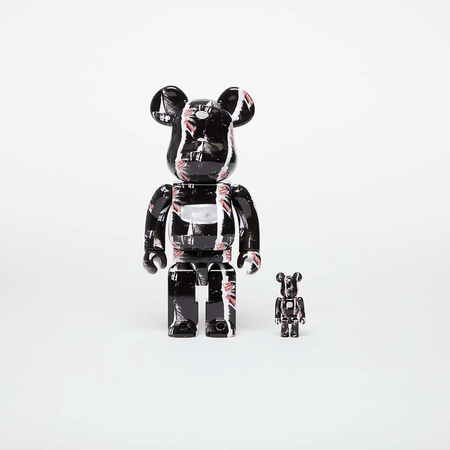 Колекционерско Medicom Toy BE@RBRICK Andy Warhol × The Rolling Stones Sticky Fingers 100% & 400% Set Черно | MT_0034, 0