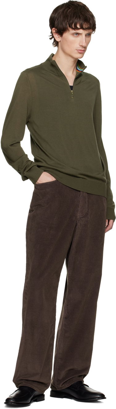 Пуловер Paul Smith Paul Smith Merino Wool Half-Zip Sweater Зелено | M1R-239Z-P02093-63, 3