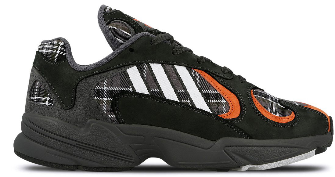 Кецове и обувки adidas Originals Yung-1 Orange Plaid Черно | EF3967, 0