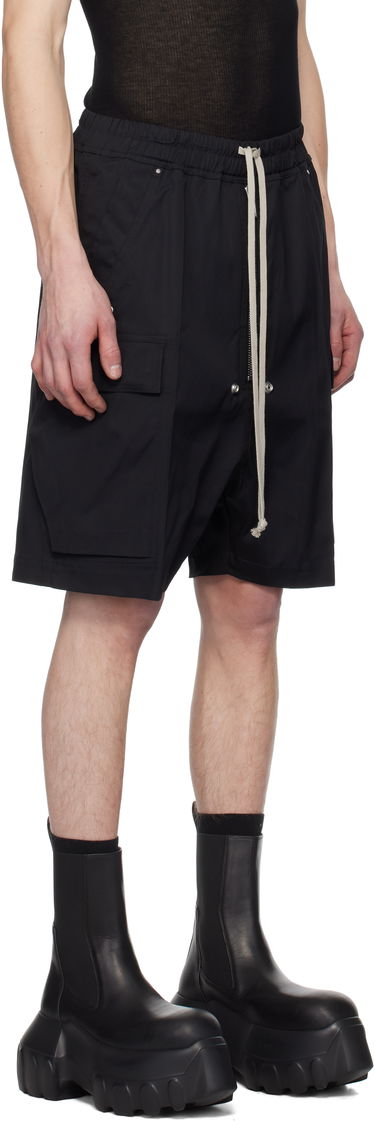 Къси панталони Rick Owens Rick Owens Hollywood Cargobela Shorts Черно | RU01E5360 TE, 1