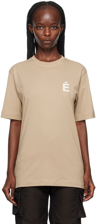 Тениска Études Wonder Patch T-Shirt Бежово | H23MM104A00762, 0