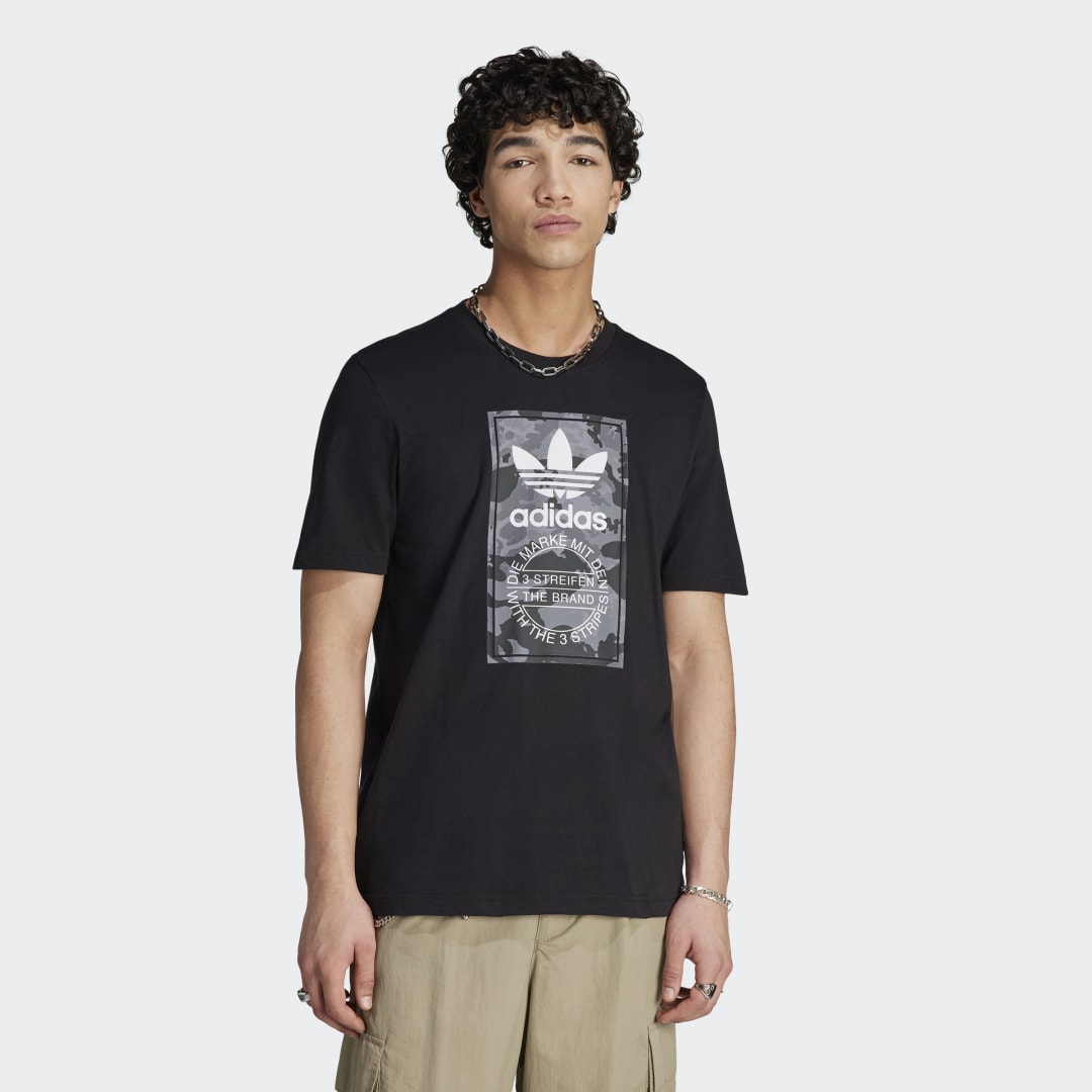 Тениска adidas Originals Graphics Camo Tongue Label Tee Черно | II8156, 0