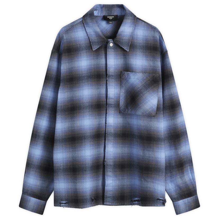 Риза Represent Clo Distressed Flannel Shirt Синьо | MLM2164-030