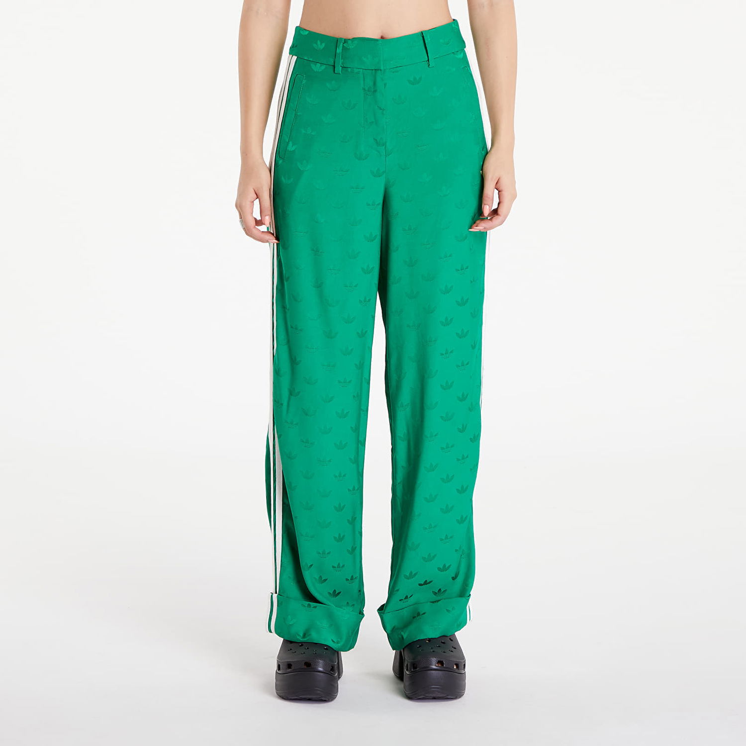 Панталони adidas Originals Premium Woven Jaquard Pants Green Зелено | IX0943, 0