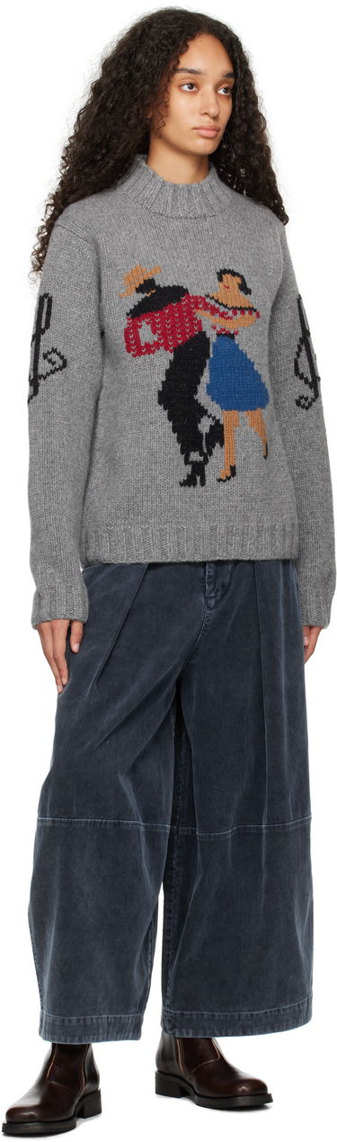 Пуловер YMC YMC Bluto Knit Sweater Сиво | Q8XAW, 3