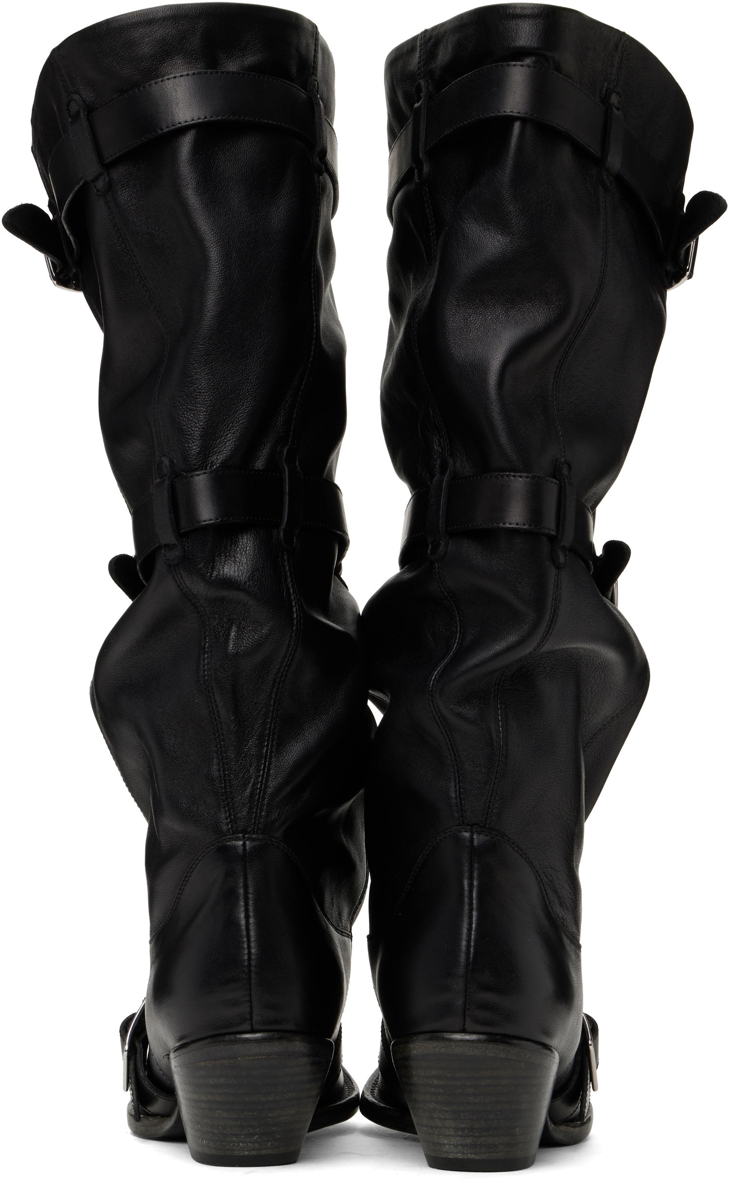 Грижа за обувките R13 R13 Buckled Slouch Cowboy Boots Черно | R13WS114-S153A, 1