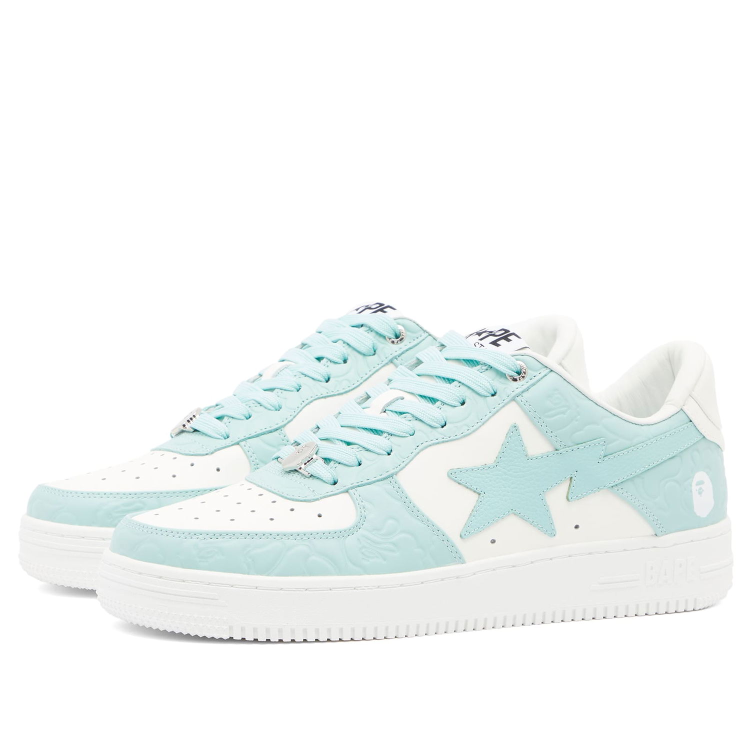 Кецове и обувки BAPE A Bathing Ape Men's BAPE Sta Nubuck Camo Sneakers in Blue, Size UK 10 | END. Clothing Синьо | 001FWK301304M-BLU, 0