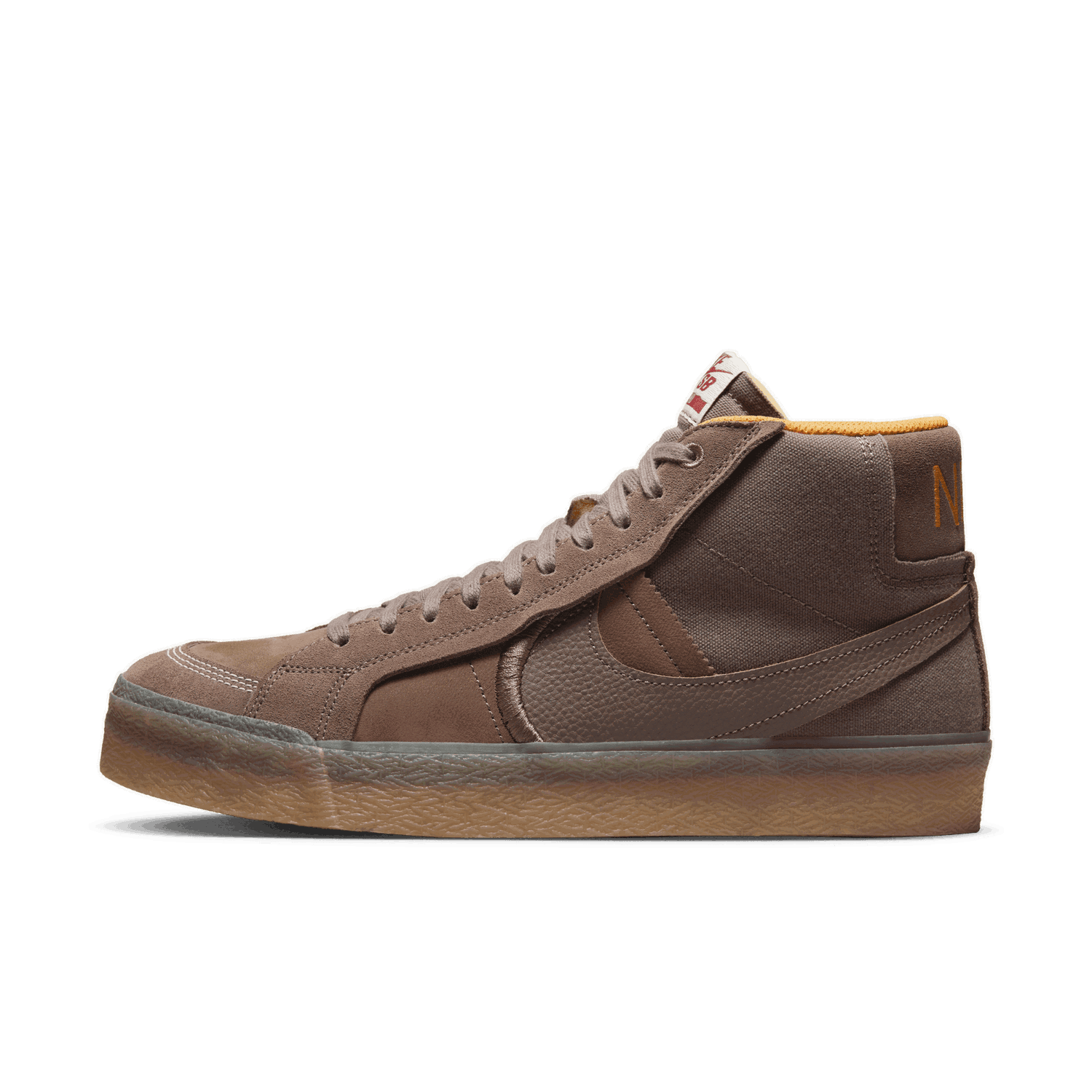 Кецове и обувки Nike SB Blazer Mid Plus Plum Eclipse Kumquat Кафяво | DV5468-200, 0