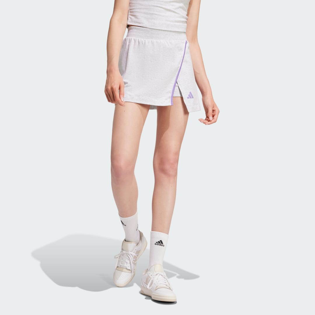 Пола adidas Performance Cotton Skort with Side Slit Сиво | JN6990, 0