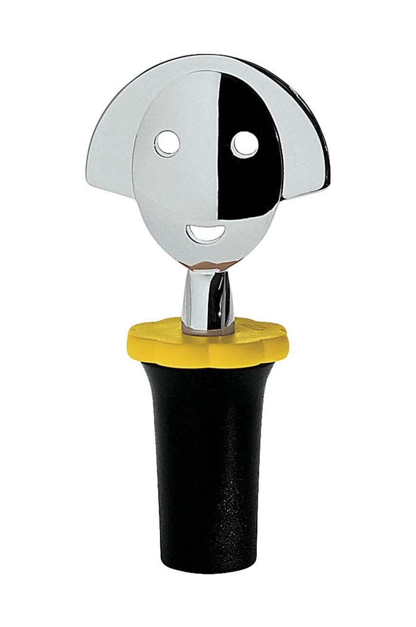 Домашен декор Alessi Anna Stop 2 Bottle Stopper Черно | AAM06.B, 0