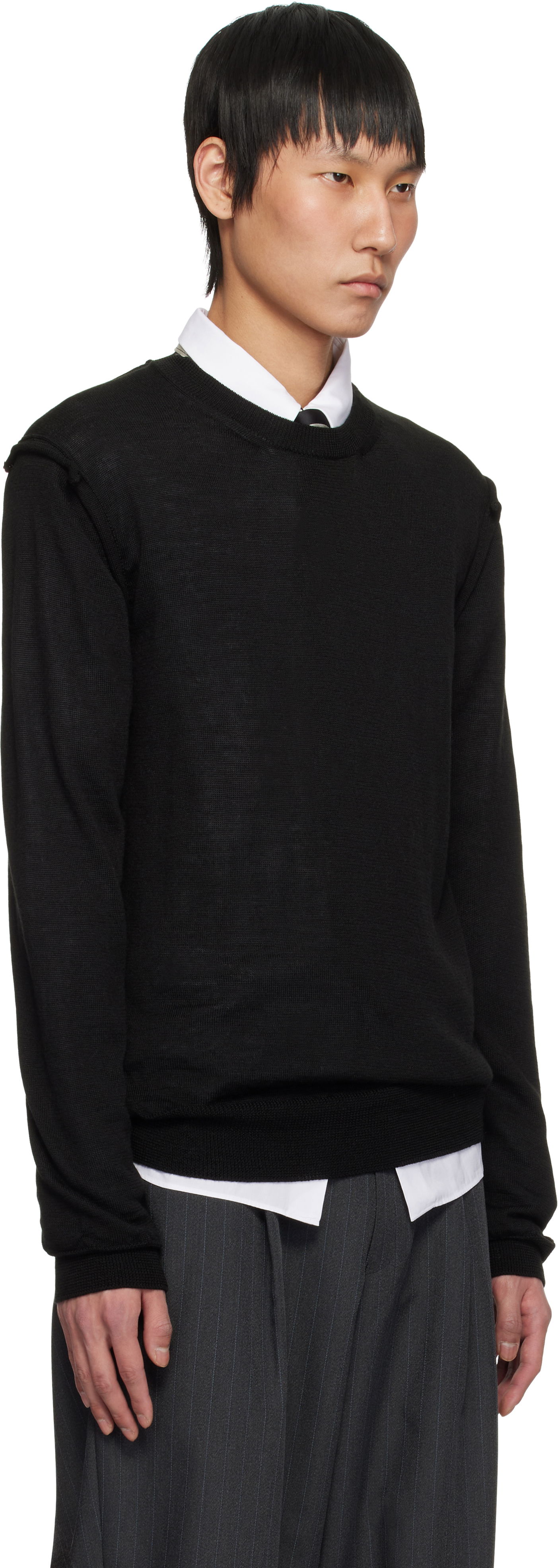Пуловер Comme des Garçons Crewneck Sweater Черно | DO-N007-051, 1