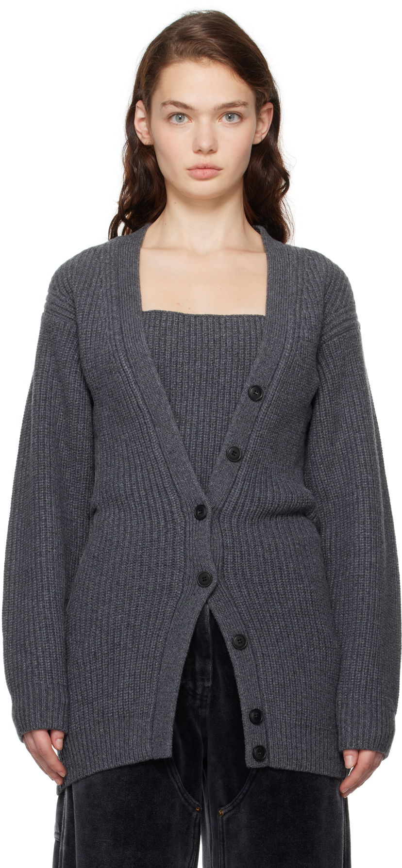 Пуловер Alexander Wang Cardigan Сиво | 1KC4241004