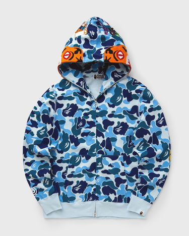 Суитчър BAPE ABC Camo Tiger Full Zip Hoodie Синьо | 001ZPK801003MBLU, 0