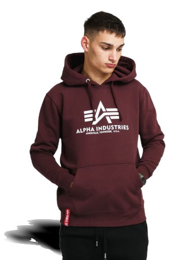 Суитчър Alpha Industries Basic Hoody Бургунди | 178312 21