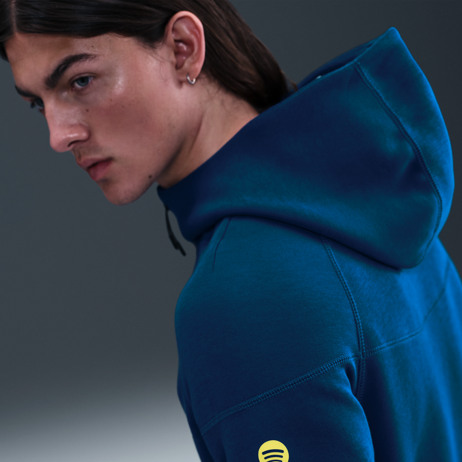 Яке Nike F.C. Barcelona Tech Windrunner Fourth Football Fleece Full-Zip Jacket - Cotton/Polyester Синьо | FZ1274-432, 1