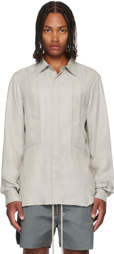 Риза Rick Owens Rick Owens Concordians Fogpocket Shirt Бежово | RU02E1237 HSCH, 0