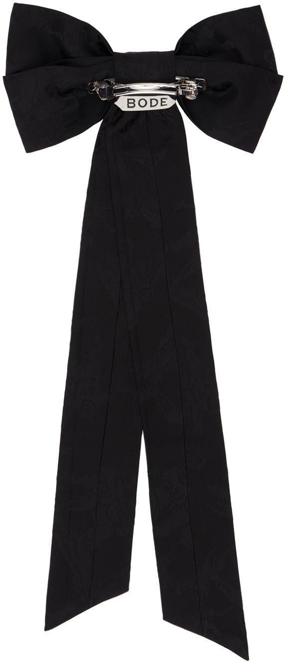 Колани Bode Bode Football Jacquard Bow Barrette Черно | MRF24AC040, 1