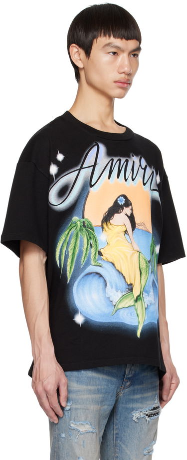 Тениска AMIRI AMIRI Mermaid Graphic T-Shirt Черно | PF23MJG002-001, 1