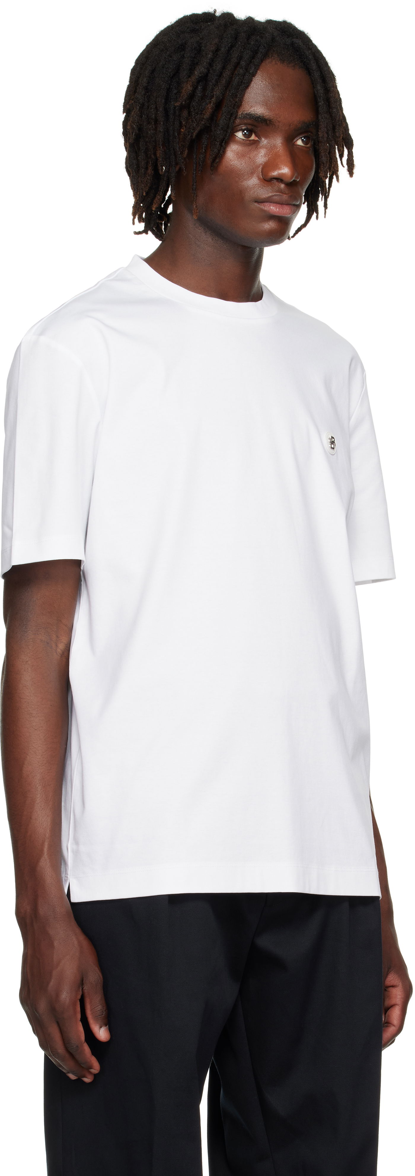 Тениска BOSS BOSS Regular-Fit Monogram T-Shirt Бяло | 50520298, 1
