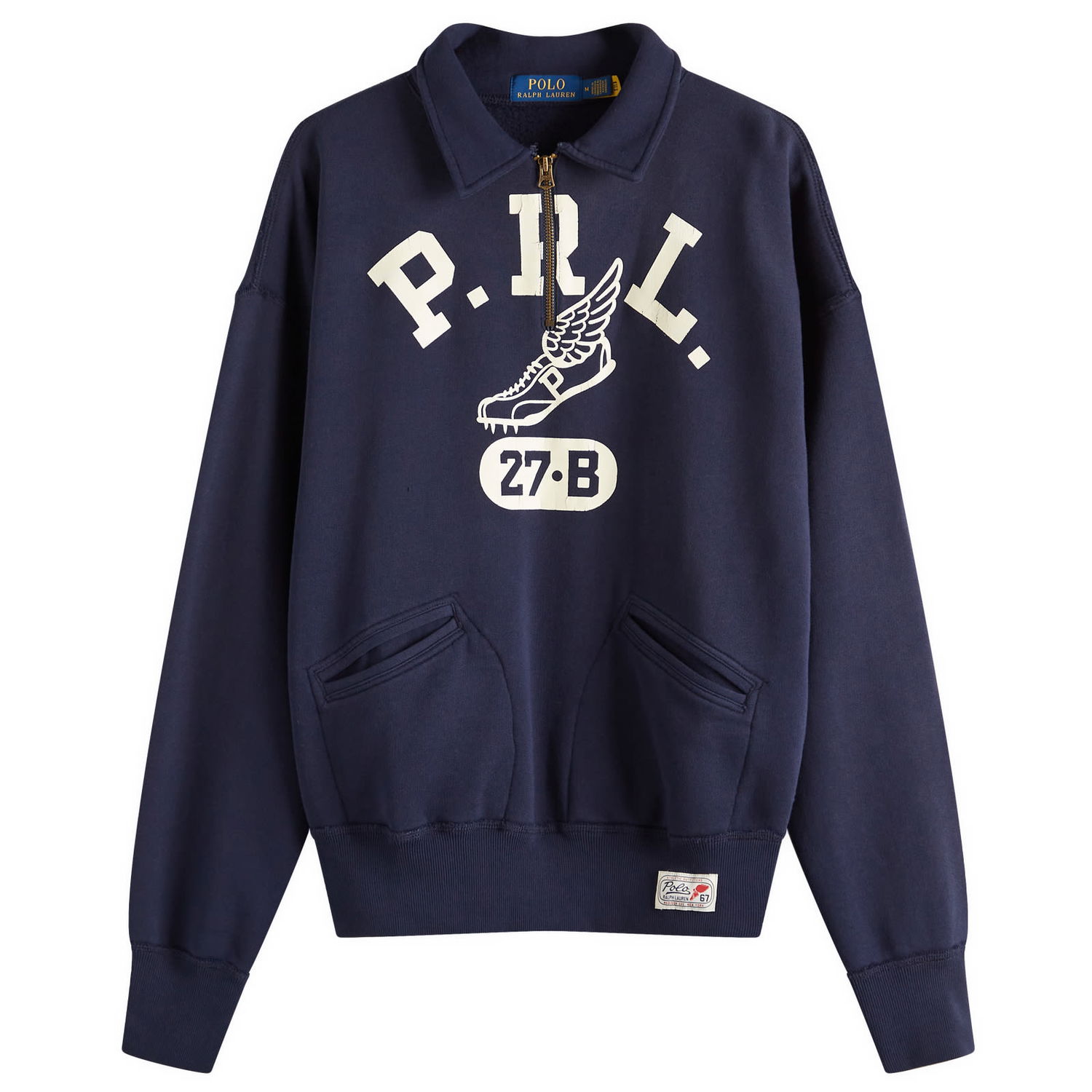 Суитчър Polo by Ralph Lauren Ralph Lauren PRL Run Club Half Zip Sweatshirt, Size Large Тъмно синьо | 710964985001, 0