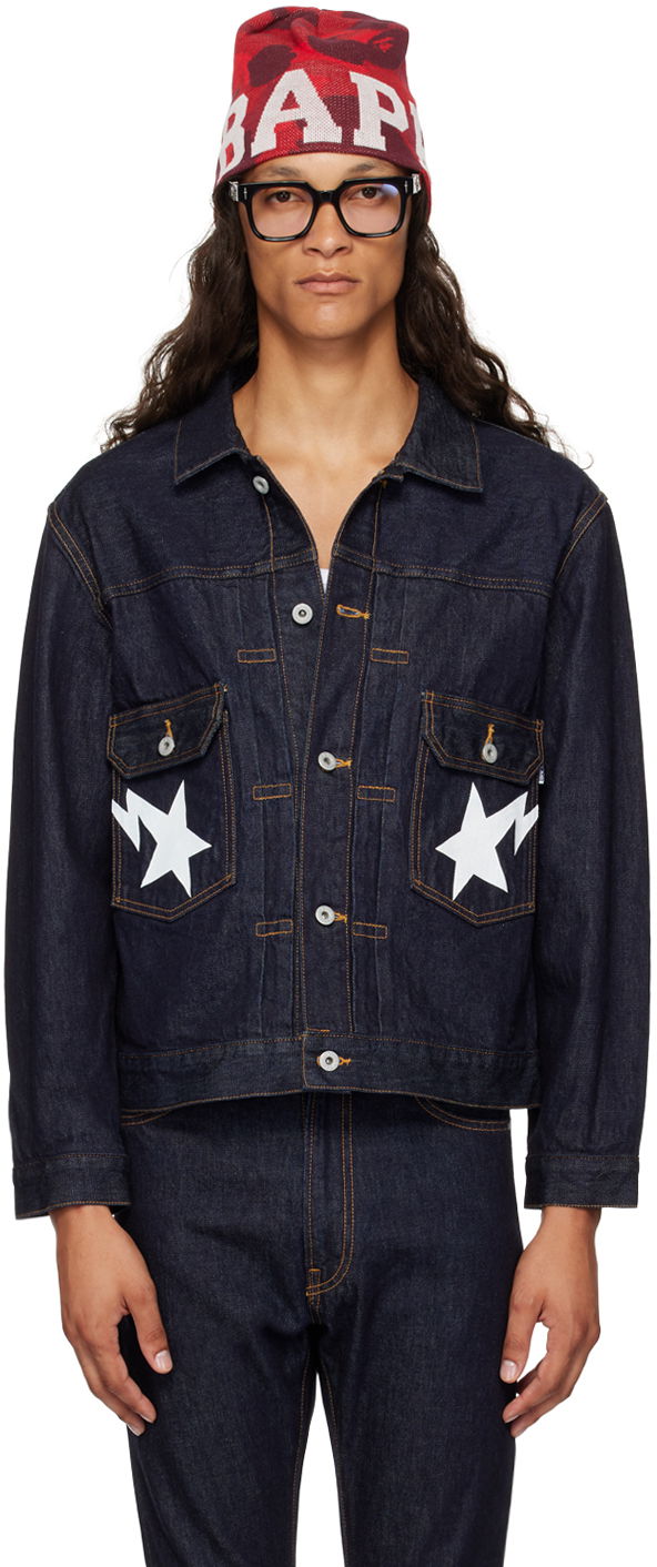 Яке BAPE BAPE Indigo STA Type-02 Denim Jacket Черно | 001LJK301002M