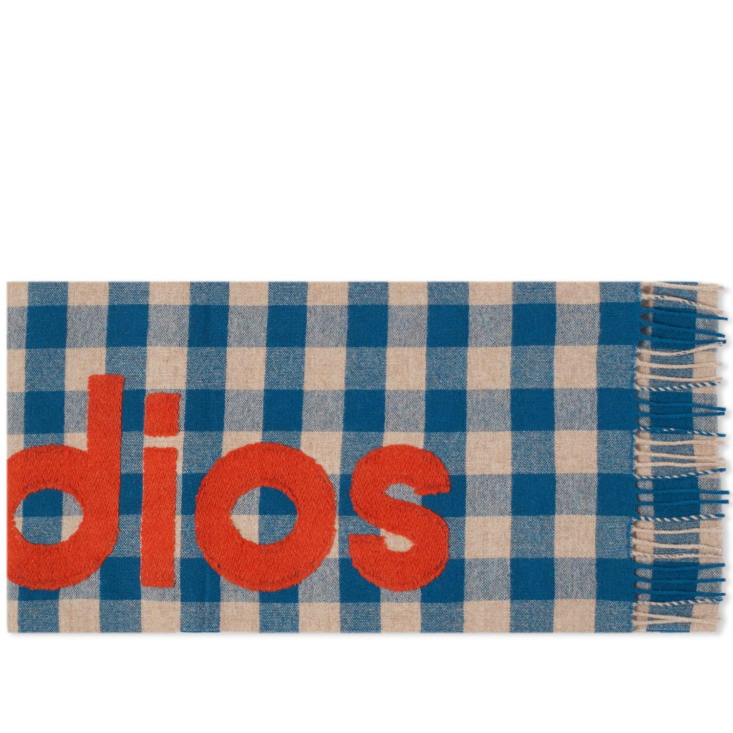 Шал Acne Studios Veda Logo Check Scarf Синьо | CA0262-CUP, 0