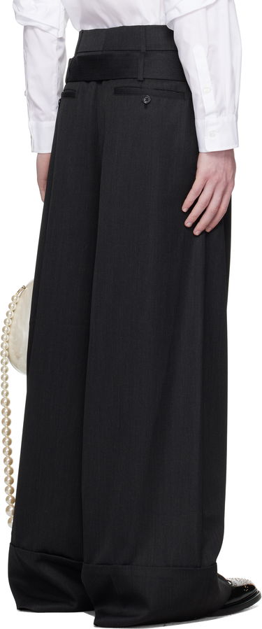 Панталони Simone Rocha Simone Rocha Wide Leg Multi Belt Loop Trousers Черно | 4159 1217, 2