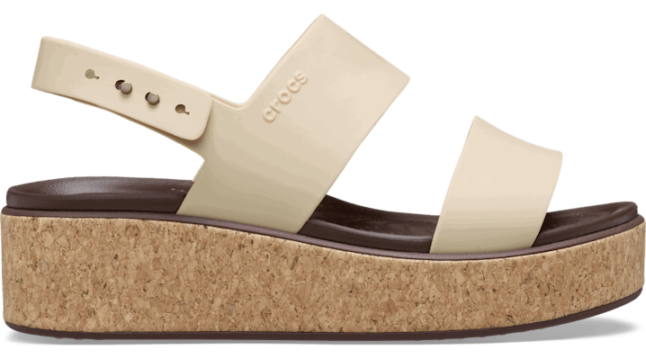 Кецове и обувки Crocs Brooklyn Cork Low Wedge Sandals Бежово | 211144-212, 0