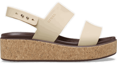 Кецове и обувки Crocs Brooklyn Cork Low Wedge Sandals Бежово | 211144-212, 0