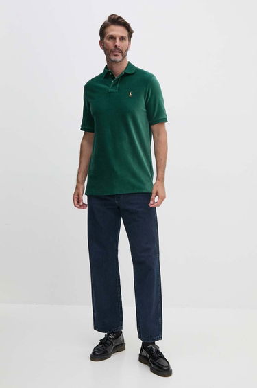 Поло тениска Polo by Ralph Lauren Corduroy Polo Shirt Зелено | 710909633005, 1