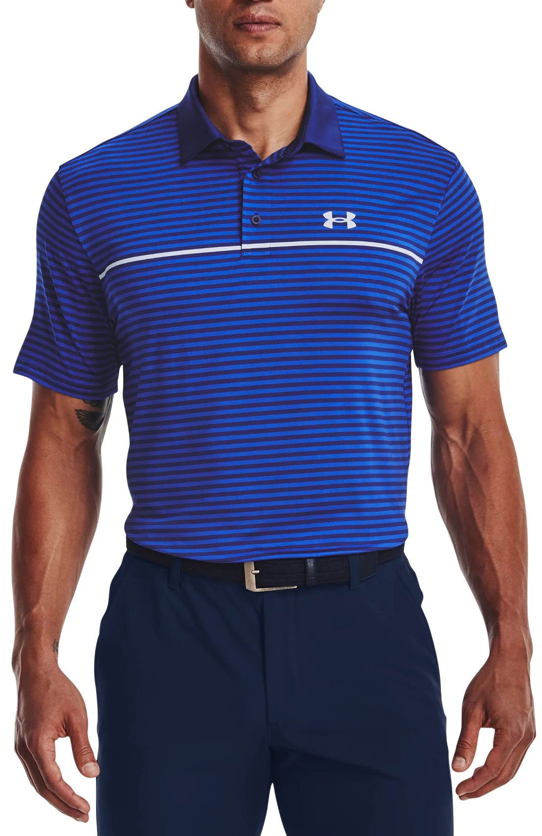 Поло тениска Under Armour Playoff 2.0 Striped Polo Shirt Синьо | 1327037-489, 0