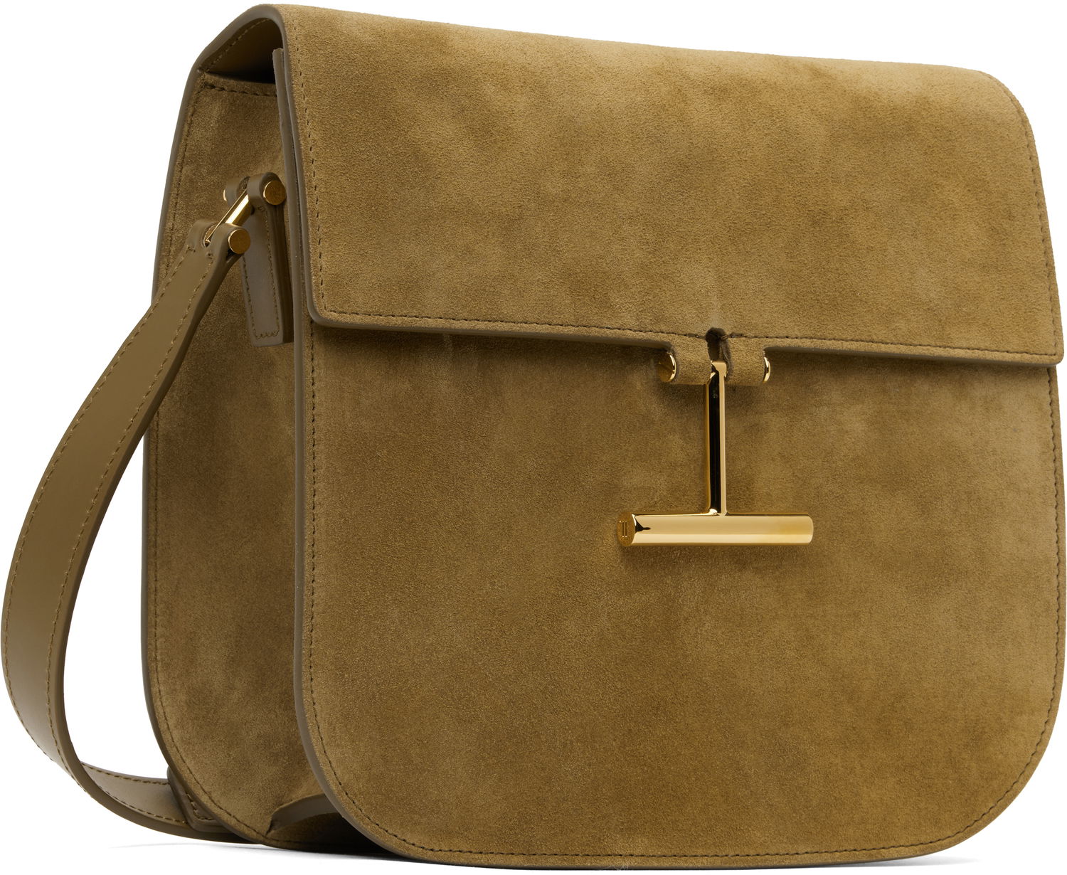 Чанта през рамо Tom Ford Suede Crossbody Bag Кафяво | L1761-LCL068G, 1
