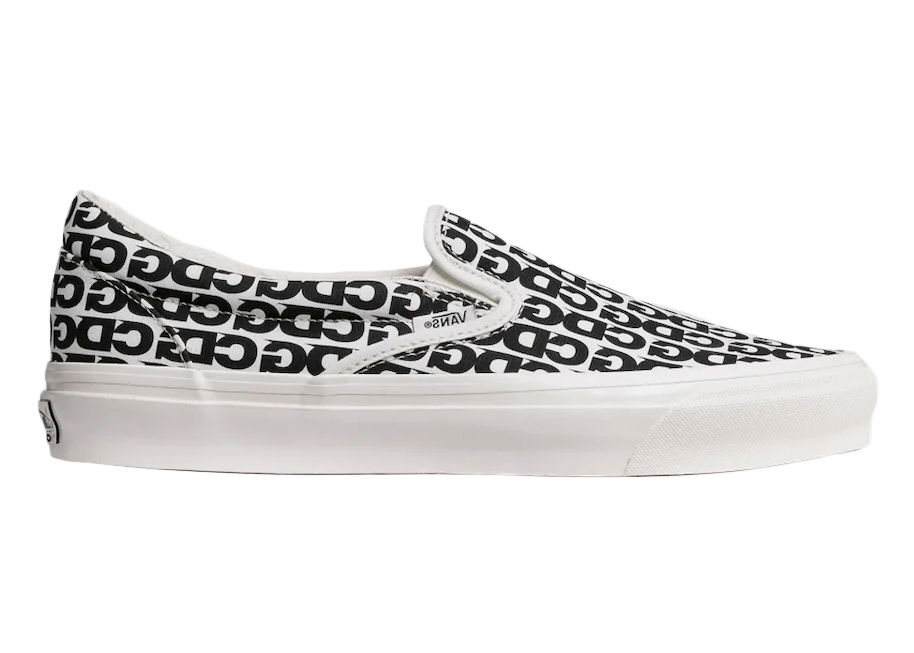 Кецове и обувки Vans Vault Slip-On LX Comme des Garcons White Black Черно | VN0A32QNUY6, 0