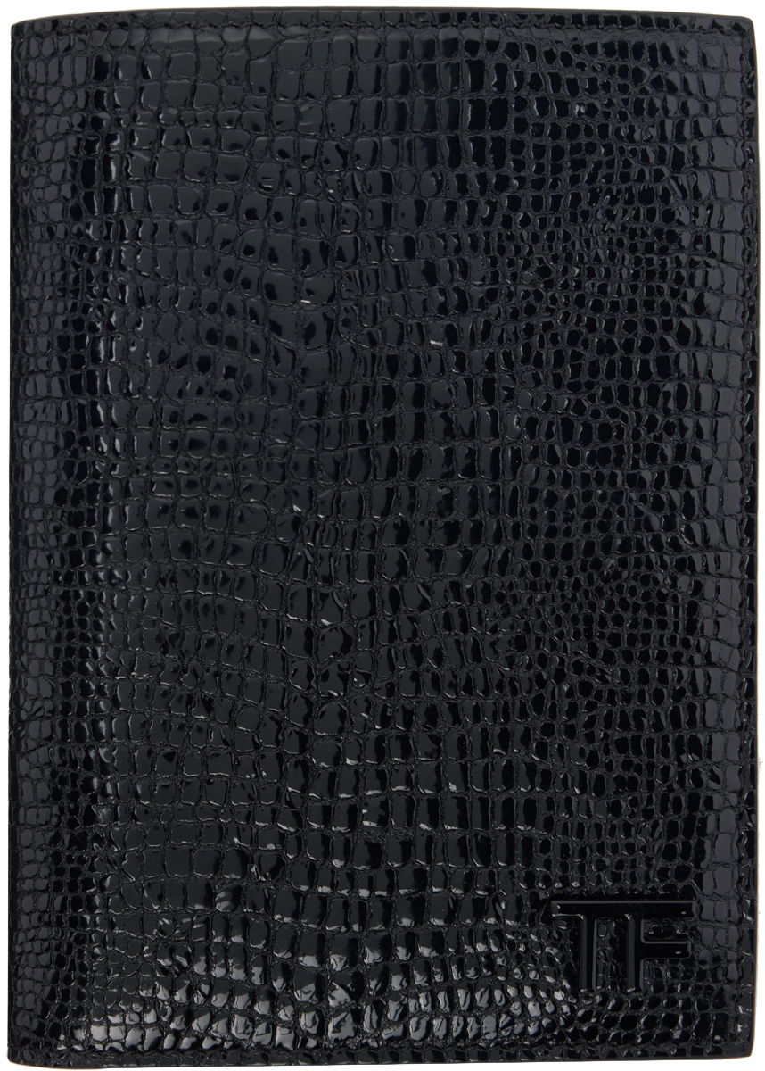 Портфейл Tom Ford Leather T Line Passport Holder Черно | YT274-LGO050L, 0