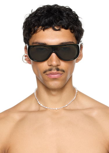 Слънчеви очила Port Tanger Port Tanger Sayf Sunglasses Зелено | SSENSE Exclusive Aviator, 3