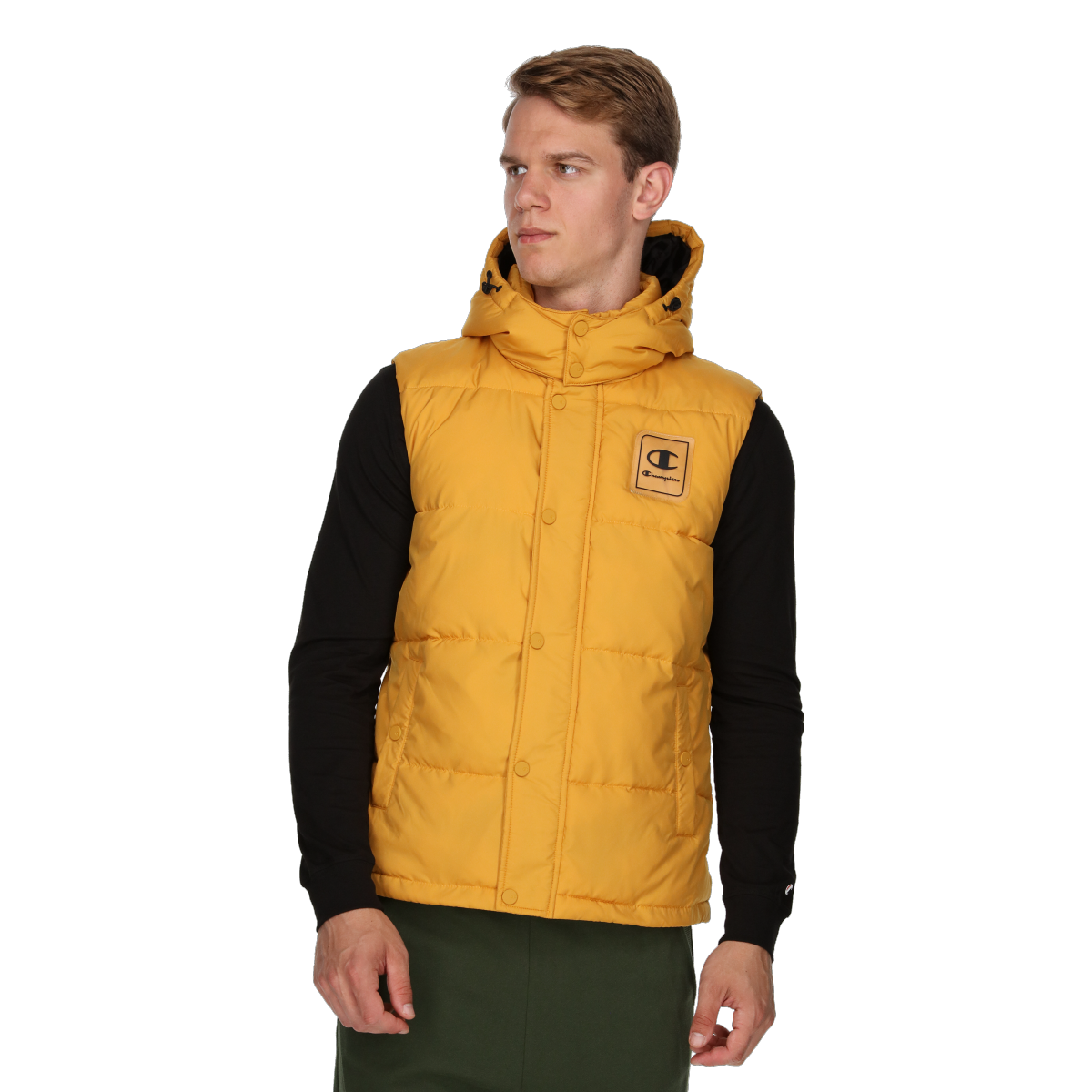 Жилетка Champion Puffer Hooded Vest Жълто | CHA233M500-04, 0