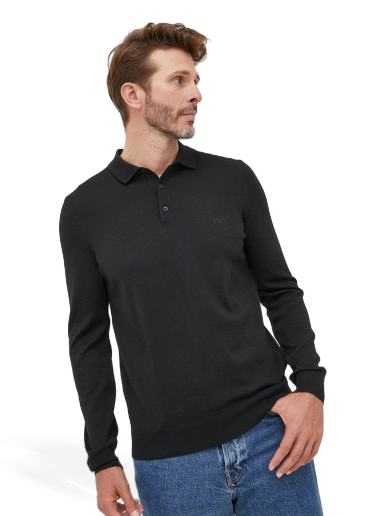 Polo Sweater Virgin Wool Logo