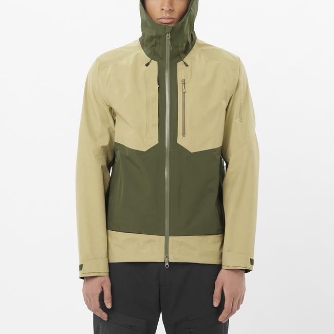 Дъждобран Salomon Outline 3L GORE-TEX Jacket Бежово | LC2689800, 0