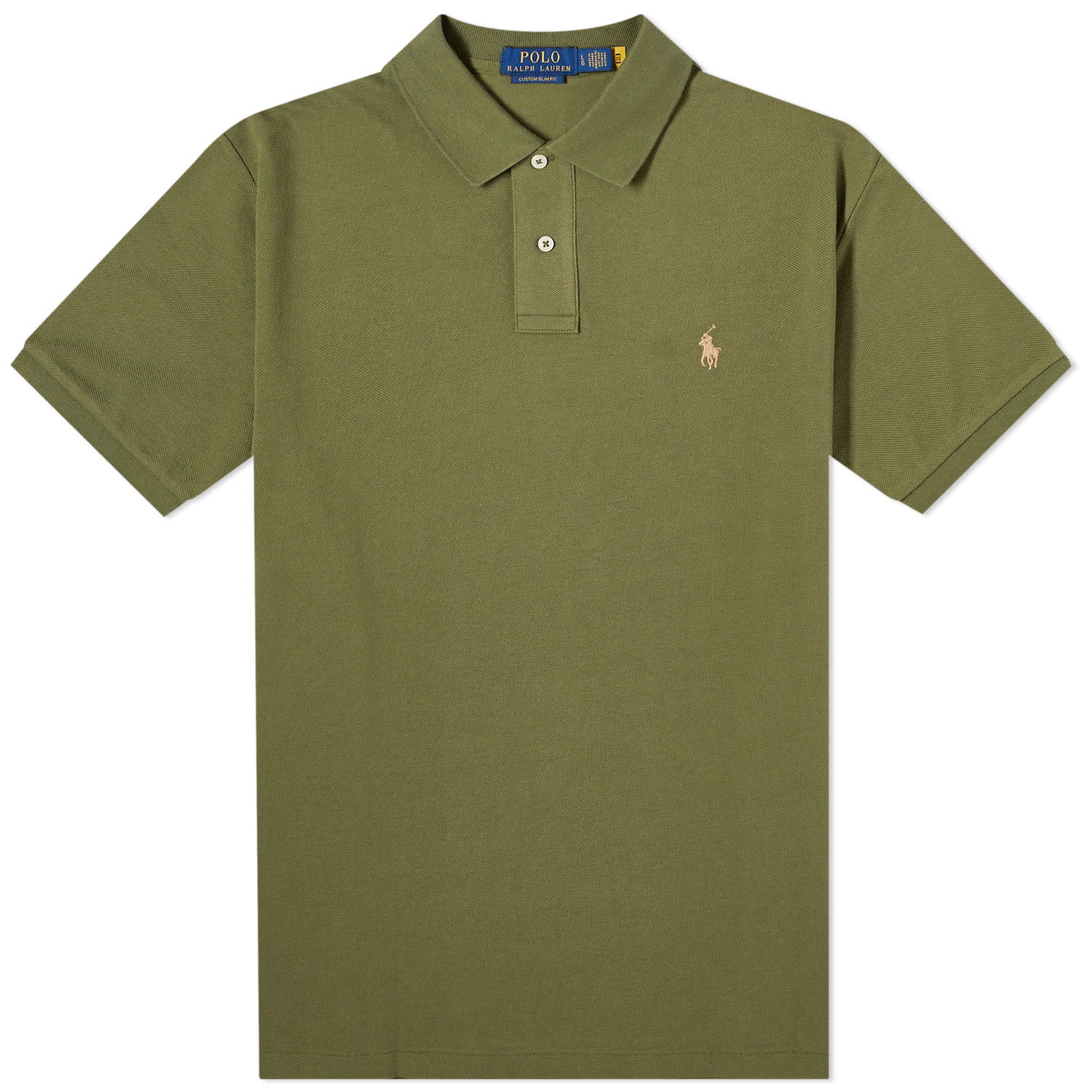 Поло тениска Polo by Ralph Lauren Custom Fit Polo Shirt Зелено | 710680784351, 0