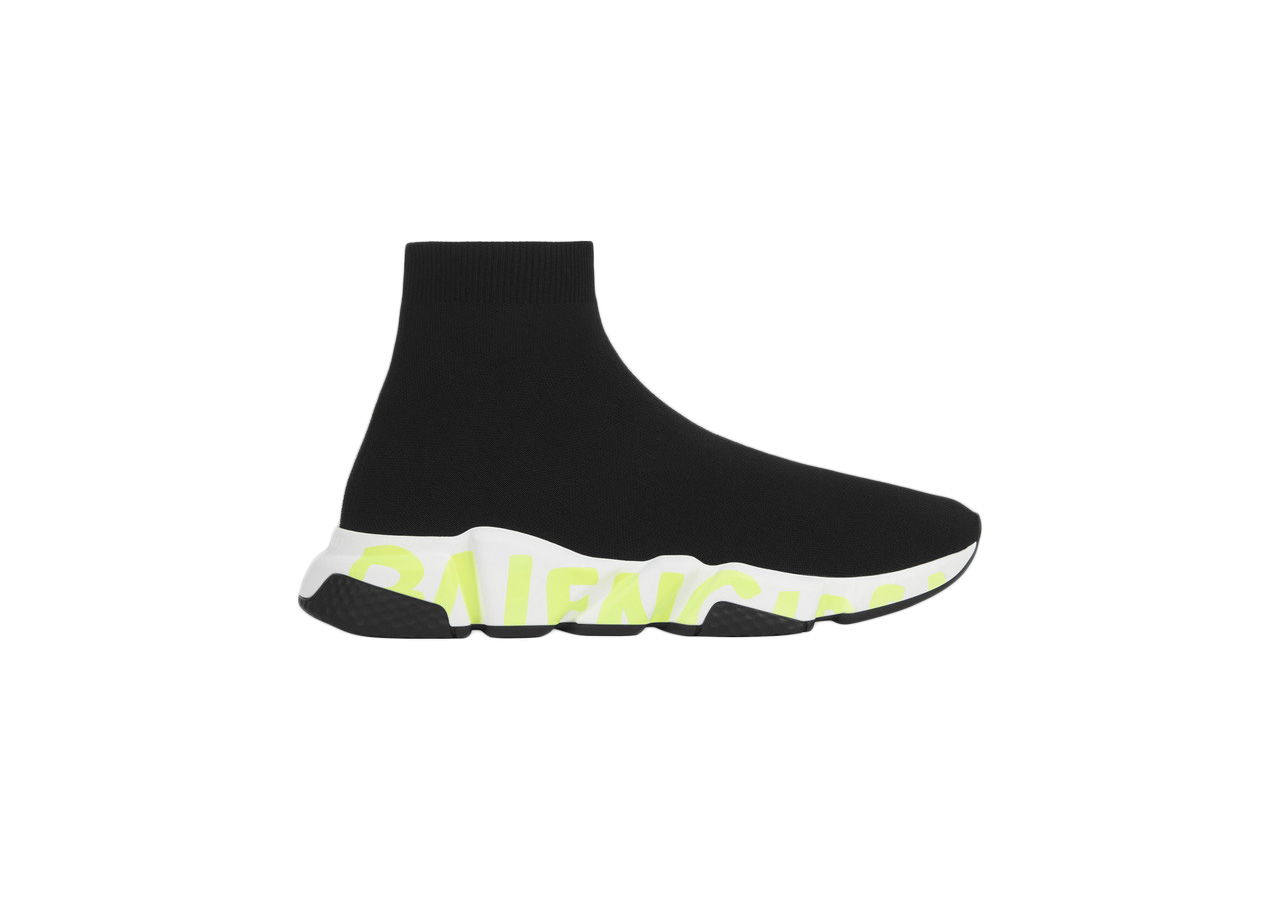 Кецове и обувки Balenciaga Speed Black Fluo Green Черно | 605972W05GY1935, 0