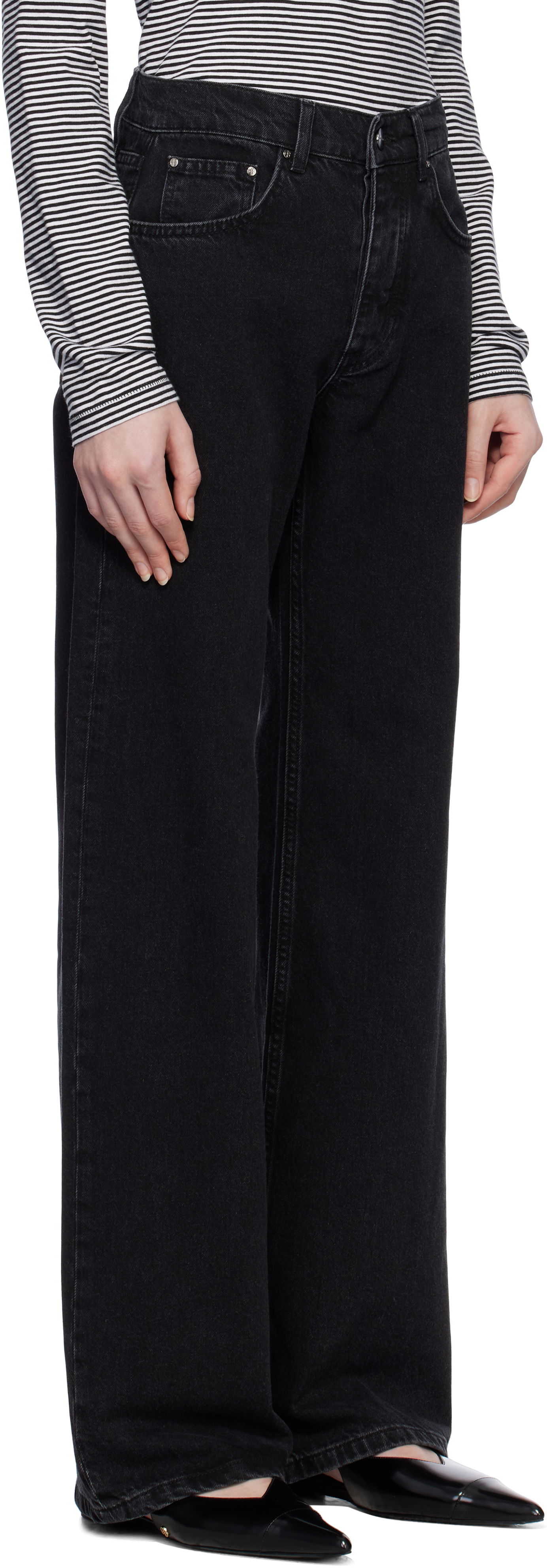 Дънки Anine Bing Hugh Black Denim Jeans Черно | A-06-1134-009, 1