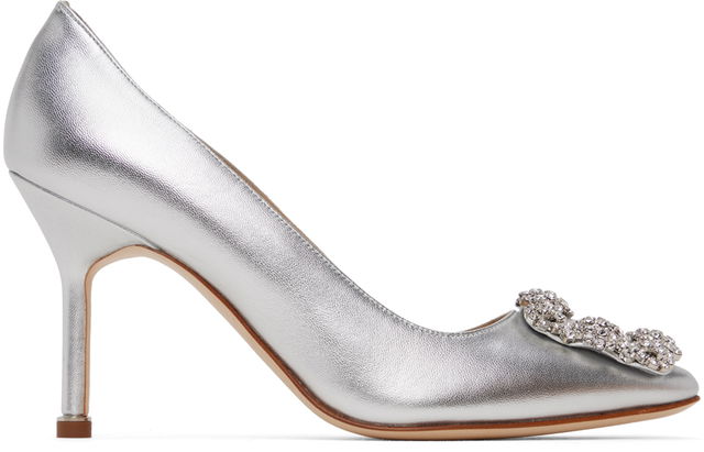 Manolo Blahnik Hangisi Pumps with Jewel Buckle